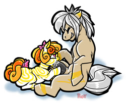 Size: 934x763 | Tagged: explicit, artist:shenhibiki, oc, oc:shenhibiki, balls, blowjob, cum, female, foalcon, horsecock, imported from derpibooru, male, nudity, oc only, oral, penis, straight
