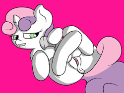 Size: 800x600 | Tagged: explicit, artist:nimitea, sweetie belle, anus, balls, foalcon, futa, futa sweetie belle, g4, herm, imported from derpibooru, intersex, nudity, penis, solo, solo futa, vulva