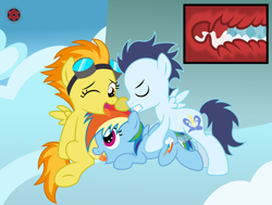 Size: 3551x2686 | Tagged: explicit, artist:sasukex125, rainbow dash, ahegao, backwards cutie mark, balls, bisexual, colt, creampie, cum, cum in uterus, cum inside rainbow dash, cunnilingus, cute, cute porn, dashabetes, female, filly, filly rainbow dash, filly spitfire, foal, foalcon, g4, goggles, gritted teeth, group sex, high res, human vulva, human vulva on pony, imported from derpibooru, internal, internal cumshot, male, nudity, one eye closed, oral, pegasus, penetration, penis, pony, sex, ship:soarindash, ship:soarindashfire, ship:soarinfire, ship:spitdash, shipping, show accurate, show accurate porn, soarin', soarin' gets all the mares, spitfire, straight, threesome, tongue out, uterus, vaginal, vaginal creampie, vaginal secretions, vulva, x-ray, younger