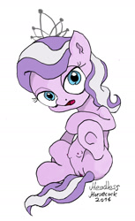 Size: 934x1528 | Tagged: explicit, artist:headless horsecock, diamond tiara, crotchboobs, female, foalcon, g4, imported from derpibooru, nipples, nudity, solo, solo female, teats, vagina