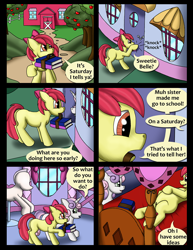 Size: 980x1268 | Tagged: explicit, artist:cobramcjingleballs, apple bloom, sweetie belle, comic:cmc comic (comic:crazy mares), comic:crazy mares, comic, female, foalcon, g4, imported from derpibooru, nudity, vagina
