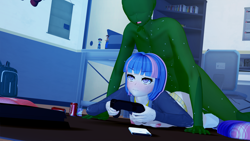Size: 3840x2160 | Tagged: explicit, ambiguous penetration, anonymous, bored sex, breasts, clothed female nude male, female, from behind, human, human coloration, humanized, imported from twibooru, koikatsu, lolicon, male, nipples, nudity, partial nudity, playstation, playstation 4, sex, speed bump position, underage, wind sprint, young