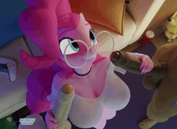 Size: 1920x1400 | Tagged: explicit, artist:hooves-art, button mash, pinkie pie, 3d, 60 fps, absurd file size, animated, anthro, balls, big breasts, blender, breasts, busty pinkie pie, buttonpie, clothed female nude male, clothed sex, clothes, cum, cum drinking, cum in mouth, cum on tongue, cumming, double handjob, earth pony, facial, female, foreskin, g4, genitals, glasses, group sex, handjob, huge breasts, human penis, imported from twibooru, indoors, male, mmf threesome, nudity, paywalled source, penis, plantigrade anthro, pound cake, pound pie, round glasses, sex, shipping, shotacon, sound, straight, threesome, underage, webm