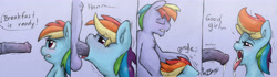 Size: 6325x1766 | Tagged: explicit, artist:the-wag, rainbow dash, bad parenting, balls, bedroom eyes, bipedal, blowjob, blushing, chest fluff, chin fluff, comic, creampie, cum, cum in mouth, cumming, deepthroat, drool, eyes closed, eyes on the prize, father and child, father and daughter, female, floppy ears, foalcon, g4, good girl, gritted teeth, happy, high res, holding head, horsecock, imported from derpibooru, incest, male, medial ring, nose wrinkle, nudity, open mouth, oral, oral creampie, penis, pony, rainbow blaze, raincest, sex, sex noises, ship:blazedash, shivering, smiling, straight, swallowing, this will end in jail time, throat bulge, tongue out