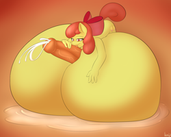 Size: 2000x1600 | Tagged: explicit, artist:lamia, apple bloom, anthro, big breasts, big penis, breasts, breasts on floor, busty apple bloom, cum, disembodied penis, earth pony, female, female focus, foalcon, g4, horsecock, huge breasts, hyper breasts, imported from derpibooru, impossibly large breasts, impossibly large penis, lactation, lamia did it again, nudity, oppai loli, oral, penis, precum, solo focus