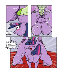 Size: 1248x1476 | Tagged: explicit, artist:nessvii, spike, twilight sparkle, comic:friends with benefits, 2 handfuls of dat ass, age difference, anthro, beefspike, blushing, breast squeeze, breasts, busty twilight sparkle, comic, dialogue, dragon, female, foalcon, friends with benefits, g4, horn, imported from derpibooru, impossibly wide hips, interspecies, male, nipples, nudity, older, older spike, onomatopoeia, penetration, penis, pseudoincest, sex, ship:twispike, shipping, spikelove, straight, teenage spike, teenaged dragon, teenager, underboob, unguligrade anthro, unicorn, vaginal, vaginal secretions, wide hips