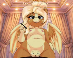 Size: 1200x960 | Tagged: explicit, artist:miniferu, oc, anthro, female, grinding, imported from twibooru, lolicon, nudity, oc only, solo, underage, vagina