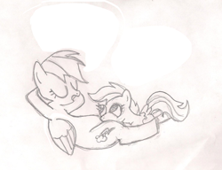 Size: 1483x1137 | Tagged: questionable, rainbow dash, scootaloo, artist needed, cunnilingus, female, filly, foal, foalcon, g4, imported from derpibooru, lesbian, mare, mare on filly, monochrome, oral, pegasus, pony, ship:scootadash, shipping, traditional art