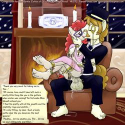 Size: 1000x1000 | Tagged: explicit, artist:smudge proof, oc, oc:gentle coltte of leisure, anal, anal creampie, anal only, anal orgasm, anal thlut, anthro, anus, balls, breasts, canon x oc, chastity, chastity piercing, clothes, commission, creampie, cum, cumming, dialogue, earth pony, english, eyes closed, feet, female, filly, foal, foalcon, g4, genital piercing, glasses, hands free, hat, imported from derpibooru, lidded eyes, male, nipple piercing, nipples, nudity, orgasm, penis, piercing, plantigrade anthro, see-through, sexual exploitation, simultaneous orgasm, slut, stallion, straight, thlut, top hat, twist, vaginal secretions, vulva