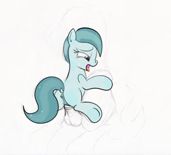 Size: 1463x1329 | Tagged: explicit, artist:frikdikulous, anus, colored, crystal pony, dock, female, filly, foal, foalcon, g4, glass slipper, imported from derpibooru, male, nudity, open mouth, ponut, pony, sketch, spread legs, straight, sweat, tongue out, underhoof, vaginal, vulva