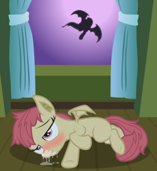 Size: 2952x3216 | Tagged: explicit, artist:badumsquish, apple bloom, fluttershy, aftersex, bat ponified, bat pony, blank flank, bloombat, blushing, derpibooru exclusive, female, filly, flutterbat, foal, foalcon, g4, high res, imported from derpibooru, lesbian, mare on filly, mind break, pony, race swap, ship:flutterbloom, shipping, show accurate, show accurate porn, transformation, vaginal secretions