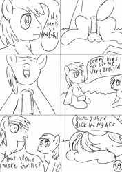 Size: 2480x3508 | Tagged: explicit, artist:jbond, comic:applebuck, ahegao, anus, balls, big macintosh, colt, comic, cum, cumming, dialogue, earth pony, eyes closed, foal, foalcon, g4, gay, high res, imported from derpibooru, lying down, male, monochrome, nudity, open mouth, orgasm, part of a set, penis, penis size difference, pony, prone, self paradox, self ponidox, selfcest, shipping, size difference, speech bubble, stallion, text, tongue out