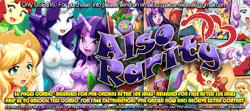 Size: 900x401 | Tagged: explicit, artist:bbmbbf, apple bloom, applejack, pinkie pie, rarity, scootaloo, spike, sweetie belle, twilight sparkle, comic:also rarity, advertisement, animated, anthro, blowjob, breasts, cutie mark crusaders, delicious flat chest, earth pony, equestria untamed, female, foalcon, g4, imported from derpibooru, lesbian, male, nipples, nudealoo, nudity, oral, palcomix, penis, sex toy, ship:spikebelle, shipping, straight, strapon, vaginal