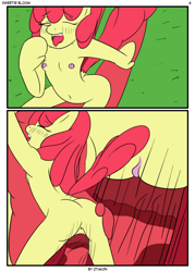 Size: 1246x1740 | Tagged: explicit, artist:otakon, apple bloom, applejack, anthro, anus, apple, apple family, applecest, ass, banned from derpibooru, big macintosh, big mcintosh, breasts, brother and sister, butt, comic, delicious flat chest, earth pony, excited, female, flattle bloom, foalcon, food, g4, granny smith, horsecock, imported from derpibooru, imported from twibooru, incest, lolicon, macbloom, male, nudity, penetration, penis, sex, ship:macbloom, shipping, siblings, small breasts, straight, sweetie bloom, underage, vaginal, vulva