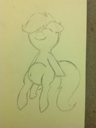 Size: 1936x2592 | Tagged: explicit, scootaloo, balls, foalcon, futa, futa scootaloo, g4, happy, imported from derpibooru, intersex, monochrome, nudity, penis, pregnant, pregnant futa, pregnant scootaloo, solo, solo futa, traditional art