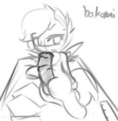 Size: 1280x1312 | Tagged: explicit, artist:bakaponi, scootaloo, foalcon, futa, futa scootaloo, g4, imported from derpibooru, intersex, monochrome, nudity, penis, solo, solo futa