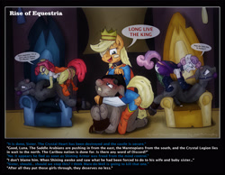 Size: 3600x2792 | Tagged: explicit, grimdark, artist:jcosneverexisted, apple bloom, applejack, sweetie belle, oc, oc:dainn, abandon all hope, all fours, anal insertion, anthro, anus, app-el, argument, arguments on the comments, bait, ballgag, balls, blood, bondage, box tied, breasts, broken horn, bruised, butt, caribou, clothes, collar, comment bait, cosplay, costume, crown, crying, dirty, dock, doggy style, drama, drama bait, fall of equestria, female, female on male, female on male rape, femdom, floppy ears, foalcon, foaldom, from behind, g4, gag, good end, gritted teeth, high res, horn, hypocrisy, imminent death, imported from derpibooru, injured, insertion, karma, knife, laser guided karma, male, malesub, master, messy mane, nudity, open mouth, pegging, poetic justice, precum, racism in the comments, rape, revenge, revolution, rise of equestria, sex, sex toy, story included, straight, strapon, submissive, superfilly, supermare, sweetie do well, threatening, throne, torn clothes, vulgar, vulva, yelling