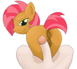 Size: 997x891 | Tagged: explicit, babs seed, anus, artist needed, bedroom eyes, cut tail, dark genitals, female, filly, foal, foalcon, g4, human, human male, human male on filly, human on filly, human on pony action, human penis, imminent sex, imported from derpibooru, interspecies, looking at you, looking back, male, nudity, penis, ponut, pony, puckered asshole, raised tail, smiling, source needed, straight, tail, tail aside, vulva