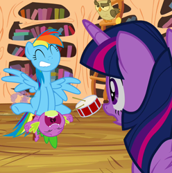 Size: 1287x1300 | Tagged: questionable, artist:cba24, rainbow dash, spike, twilight sparkle, alicorn, caught, context, cowgirl position, dragon, female, foalcon, g4, hundreds of users filter this tag, imported from derpibooru, lip bite, male, mare, obscured penetration, owlowiscious, pegasus, pony, riding, sex, ship:rainbowspike, shipping, show accurate, show accurate porn, softcore, straight