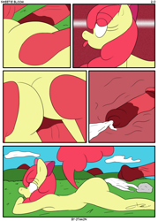 Size: 1246x1740 | Tagged: explicit, grimdark, artist:otakon, apple bloom, anthro, apple, apple family, applecest, big macintosh, brother and sister, comic, earth pony, female, foalcon, g4, horsecock, imported from derpibooru, incest, male, nudity, penis, ship:macbloom, siblings, straight, sweetie bloom, vagina