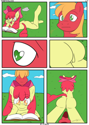 Size: 1246x1740 | Tagged: explicit, artist:otakon, apple bloom, anthro, apple, apple family, applecest, ass, big macintosh, brother and sister, butt, comic, earth pony, female, foalcon, g4, horsecock, imminent rape, imported from derpibooru, incest, male, nudity, penis, ship:macbloom, shipping, siblings, straight, sweetie bloom, vulva