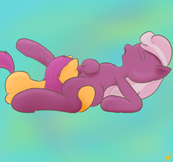 Size: 1274x1200 | Tagged: explicit, artist:cookiegiverouter, scootaloo, cheerilee, cunnilingus, female, foalcon, g4, imported from derpibooru, lesbian, mare on filly, oral