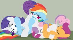 Size: 3600x2000 | Tagged: explicit, artist:dtcx97, rainbow dash, rarity, scootaloo, sweetie belle, 69 position, anus, belle sisters, cunnilingus, dock, eyes closed, facesitting, female, filly, floppy ears, foal, foalcon, foursome, g4, group sex, high res, horn, imported from derpibooru, legs in air, lesbian, looking back, nudity, on back, oral, pegasus, ponut, pony, raised eyebrow, sex, ship:raridash, ship:scootabelle, shipping, siblings, sisters, underhoof, unicorn, vaginal secretions, vulva, watching, wide eyes