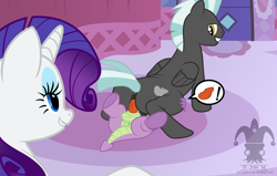 Size: 2000x1275 | Tagged: explicit, artist:blargsnarf, rarity, spike, age difference, anal, announcing ejaculation, anus, bedroom eyes, butt, carousel boutique, dragon, dragon on pony action, exhibitionism, female, foalcon, g4, gay, gay in front of girls, imminent cumshot, imminent orgasm, imported from derpibooru, interspecies, lip bite, male, mare, nudity, on top, pegasus, penis, plot, pony, pony on dragon action, rarity's fetish, reverse missionary position, ship:spikelane, show accurate, show accurate porn, smiling, speech bubble, stallion, stallion on dragon, thunderbutt, thunderlane, trio, unicorn, watching, wingless spike