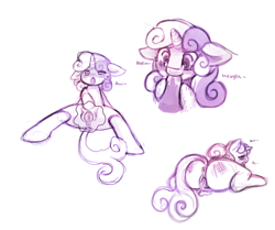 Size: 1398x1169 | Tagged: explicit, artist:lumineko, sweetie belle, aftersex, anus, blowjob, creampie, cum, drool, female, floppy ears, foalcon, g4, hoofjob, imported from derpibooru, looking at you, looking back, magic, magical stimulation, nudity, open mouth, oral, panting, ponut, presenting, prone, sketch, smiling, source needed, spanked, spreading, tongue out, vagina, vulva