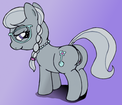 Size: 1400x1199 | Tagged: explicit, artist:an-tonio, artist:lord waite, silver spoon, butt, colored, female, foalcon, g4, glasses, gradient background, imported from derpibooru, nudity, plot, solo, solo female, vulva