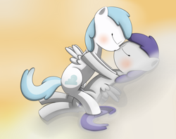 Size: 2400x1900 | Tagged: explicit, artist:pvryohei, blushing, cotton cloudy, cowgirl position, cum, cute, cute porn, female, foal, foalcon, futa, futa cotton cloudy, futa filly, futa filly on futa filly, futa tornado bolt, g4, imported from derpibooru, intersex, kissing, mile high club, nudity, outdoor sex, outdoors, pegasus, penis, pony, sex, ship:tornadocloudy, shipping, tornado bolt, vaginal
