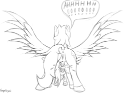 Size: 998x746 | Tagged: explicit, artist:unwanted_employee, rainbow dash, scootaloo, anal, anatomically correct, balls, cum, cumming, excessive cum, foalcon, full package futa, futa, futa on female, futa rainbow dash, g4, imported from derpibooru, intersex, monochrome, nudity, penis, reasonably sized genitals, ship:scootadash, shipping, sketch, speech bubble, vagina, vulva, wingboner