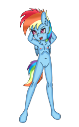 Size: 2334x3741 | Tagged: explicit, artist:blossomblaze, rainbow dash, anthro, female, imported from twibooru, lolicon, nipples, nudity, simple background, transparent background, underage, vagina