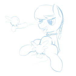 Size: 1280x1280 | Tagged: explicit, artist:princemalestia, silver spoon, bestiality, cum, cum inflation, female, foalcon, g4, horsecock, imported from derpibooru, interspecies, male, monochrome, nudity, parasprite, penis, pornasprite, sex, sketch, straight