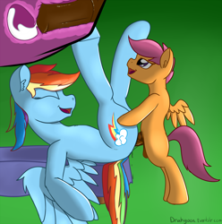 Size: 1500x1513 | Tagged: explicit, artist:drahgoon, rainbow dash, scootaloo, balls, cervical contact, cervix, creampie, cum, cum in uterus, cumming, female, foal, foalcon, futa, futa on female, futa scootaloo, g4, happy sex, horsecock, imported from derpibooru, internal cumshot, intersex, mare, missionary position, nudity, pegasus, penis, pony, sex, ship:scootadash, shipping, uterus, vagina, vaginal, x-ray