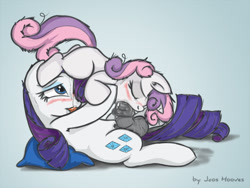 Size: 1600x1200 | Tagged: explicit, artist:jcosneverexisted, rarity, sweetie belle, 69 position, balls, belle sisters, blowjob, blushing, deepthroat, drool, eyes closed, eyes on the prize, female, filly, foal, foalcon, futa, futa rarity, g4, horn, horn penetration, horsecock, imported from derpibooru, incest, intersex, licking lips, messy mane, nudity, on back, oral, penis, pony, raricest, sex, ship:raribelle, siblings, sisters, sweat, tongue out, unicorn, vaginal secretions