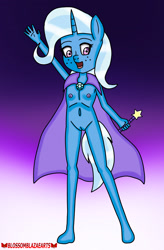 Size: 1873x2857 | Tagged: explicit, artist:blossomblaze, anthro, female, imported from twibooru, lolicon, nipples, nudity, trixie, underage, vagina