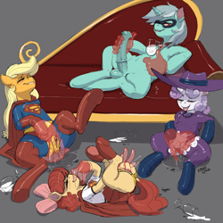 Size: 5000x5000 | Tagged: explicit, artist:kevinsano, apple bloom, applejack, sweetie belle, absurd resolution, alicorn amulet, anal, anal fingering, anus, app-el, balls, bloom butt, butt, cape, clothes, cum, earth pony, female, fingering, fingering partner, foalcon, futa, futa lyra heartstrings, futa mare, futa mare on filly, futa mare on mare, g4, hand fetish, horsecock, imported from derpibooru, intersex, lyra heartstrings, magic, magic hands, mare do well, mask, masturbation, nudity, penetration, penis, plot, pony, sex, superfilly, supergirl, superhero, superman, supermare, sweetie do well, underhoof, unicorn, vaginal, vaginal fingering, vulva
