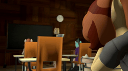 Size: 1280x720 | Tagged: explicit, artist:cdv, oc, oc:cream coffee, oc:maple bacon, oc:pocket galaxy, 3d, 3d animation, age difference, anthro, clothes, dialogue, drawing, fantasy, female, group sex, imported from twibooru, lolicon, male, milf, milf breeding, penetration, school, school uniform, sex, shotacon, sound, teacher, threesome, underage, vaginal