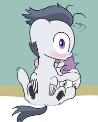 Size: 640x800 | Tagged: questionable, artist:darkenthepony, sweetie belle, blowjob, caught, colt, female, foal, foalcon, g4, imported from derpibooru, male, messy mane, oral, pegasus, pony, rumble, ship:rumbelle, shipping, softcore, straight
