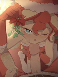 Size: 1200x1600 | Tagged: explicit, artist:rockset, age difference, blowjob, breasts, christmas, clothed sex, clothes, delicious flat chest, equestria girls, female, holiday, holly, holly mistaken for mistletoe, human, human coloration, human on equestria girl action, imported from twibooru, lolicon, nudity, offscreen character, oral, penis, pov, sex, small breasts, sunset shimmer, underage