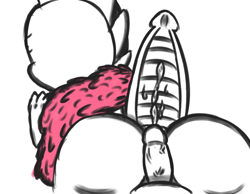 Size: 1000x775 | Tagged: explicit, spike, oc, oc:anon, cum, cumming, dragon, feather boa, foalcon, g4, gay, human penis, imported from derpibooru, male, nudity, penis