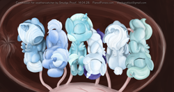 Size: 2000x1062 | Tagged: explicit, artist:smudge proof, applejack, fluttershy, pinkie pie, rainbow dash, rarity, twilight sparkle, comic:the great & maternal trixie, age regression, alicorn, alicornified, anus, applecorn, babity, baby, baby dash, baby pie, baby pony, babyjack, babylight sparkle, babyshy, blue, butt, commission, crotchboobs, female, fetus, filly, filly pinkie pie, filly rainbow dash, filly rarity, filly twilight sparkle, fluttercorn, flutterprey, foal, foalcon, g4, implied unbirthing, imported from derpibooru, in utero, magic, mane six, mare, momma trixie, nipples, nudity, pinkamena diane pie, pinkie prey, pinkiecorn, placenta, plot, pony, pregxie, preydash, preyjack, preylight, race swap, rainbowcorn, raricorn, rariprey, teats, transformation, trixie, trixie predamoon, umbilical cord, uterus, vein, vulva, younger