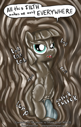 Size: 645x1000 | Tagged: explicit, artist:smudge proof, commission, female, foalcon, g4, gloop, goo, imported from derpibooru, looking at you, masturbation, maud pie, mud, nudity, rocky, solo, solo female, stoic, vulva, younger