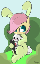 Size: 2050x3255 | Tagged: explicit, artist:bakaponi, fluttershy, angel bunny, bestiality, blushing, flutterzoo, foalcon, frottage, futa, futa fluttershy, futa on male, g4, high res, horsecock, imported from derpibooru, intersex, interspecies, male, nudity, penis, precum, ship:angelshy, tapered penis, younger