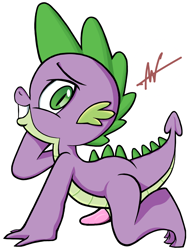Size: 1525x2025 | Tagged: explicit, artist:absentward, spike, dragon, foalcon, g4, imported from derpibooru, male, nudity, penis, solo, solo male