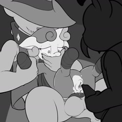 Size: 2400x2400 | Tagged: explicit, grimdark, artist:vulapa, sweetie belle, anal, balls, clitoris, creampie, crying, cum, diamond dog, diamond dog on pony action, female, floppy ears, foalcon, g4, grin, high res, imported from derpibooru, interspecies, knot, legs in air, male, mare do well, nudity, penis, rape, restrained, rover, sex, smiling, straight, sweetie do well, sweetie rape, vagina, vulva, wide eyes
