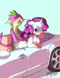 Size: 700x906 | Tagged: explicit, artist:hae-hyun, rarity, spike, anthro, arm hooves, breasts, busty rarity, car, dragon, female, foalcon, g4, imported from derpibooru, interspecies, male, nipples, nudity, redraw, sex, ship:sparity, shipping, straight