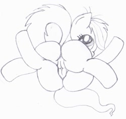 Size: 1029x975 | Tagged: explicit, artist:an-tonio, fluttershy, rainbow dash, cute, cute porn, female, filly, filly on filly, foal, foalcon, g4, imported from derpibooru, lesbian, monochrome, nudity, pegasus, pony, ship:flutterdash, shipping, sketch, tribadism, vulva