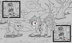Size: 1658x1000 | Tagged: explicit, artist:smudge proof, oc, oc:thunder ring, anus, commission, crotchboobs, estrus, female, foalcon, g4, imported from derpibooru, nipples, nudity, pipsqueak, ponut, screw loose, vagina, vulva, winona, zoo